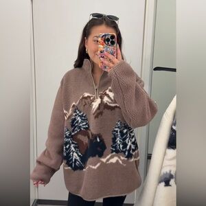 NWT Viral Old Navy Bison Buffalo Sherpa med